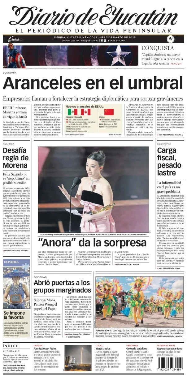 Portada de Diario de Yucatán