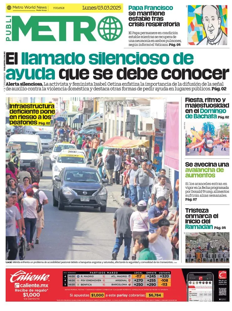Portada de Publimetro Merida
