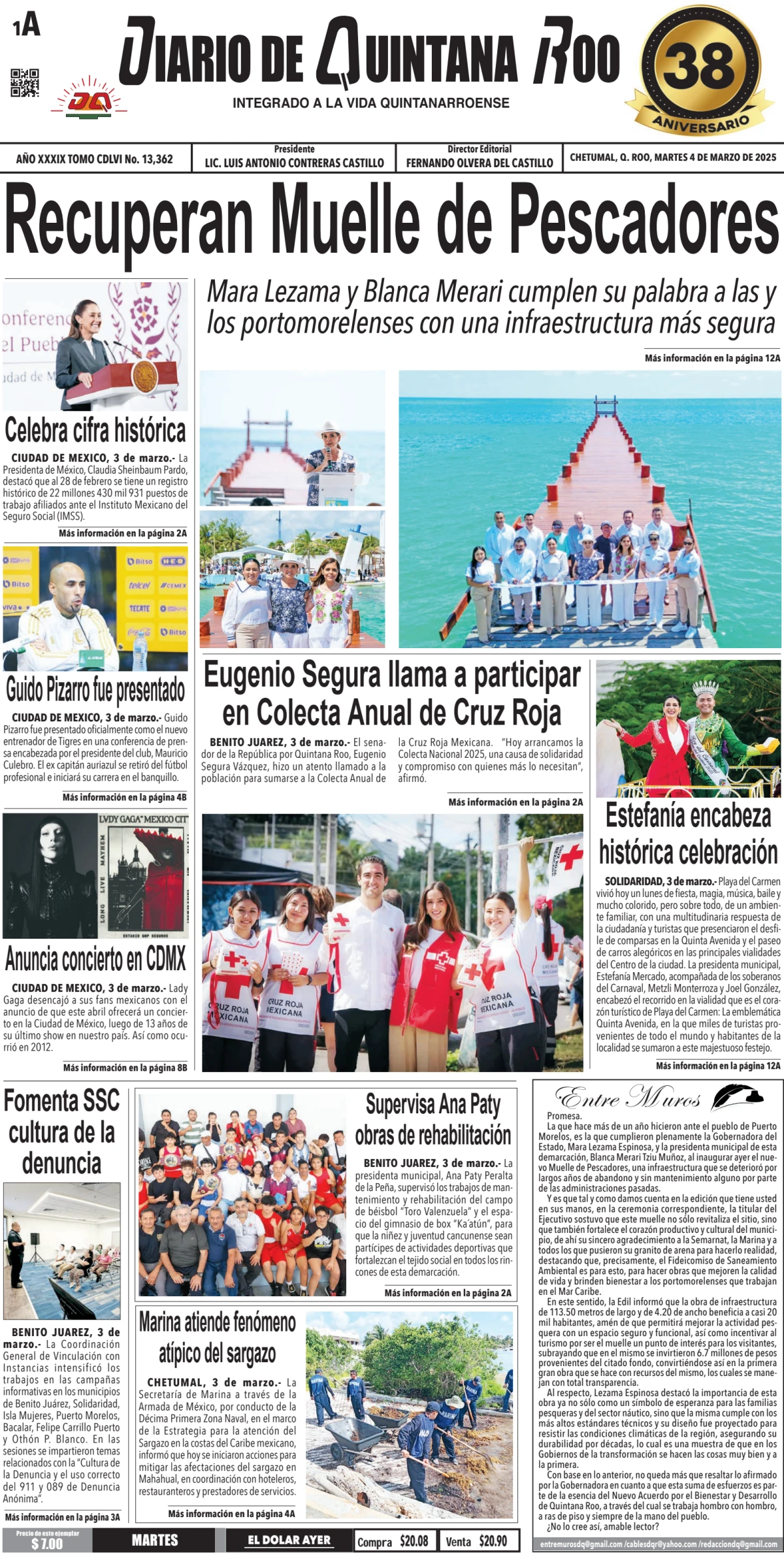 Portada de Diario de Quintana Roo (portada)