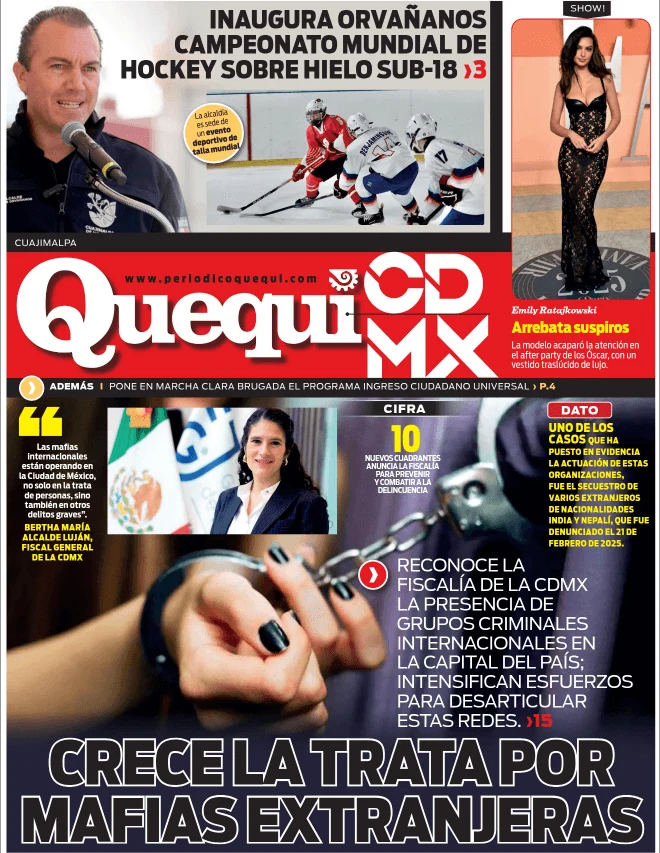 Portada de Quequi CDMX (contraportada) del martes, 4 de marzo de 2025