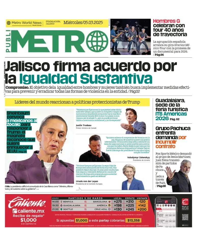 Portada de Publimetro Guadalajara