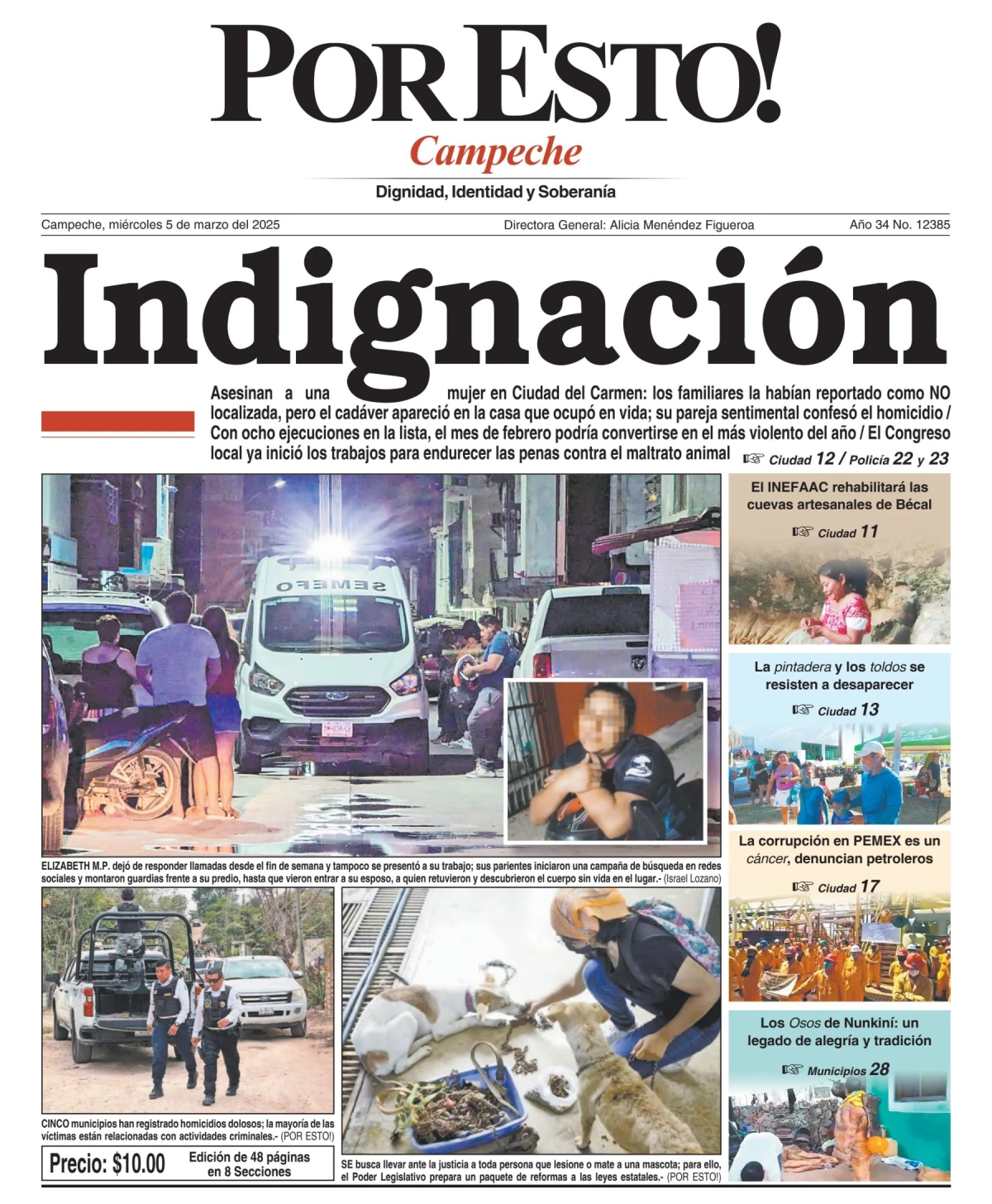 Portada de Por Esto (campeche) del miércoles, 5 de marzo de 2025