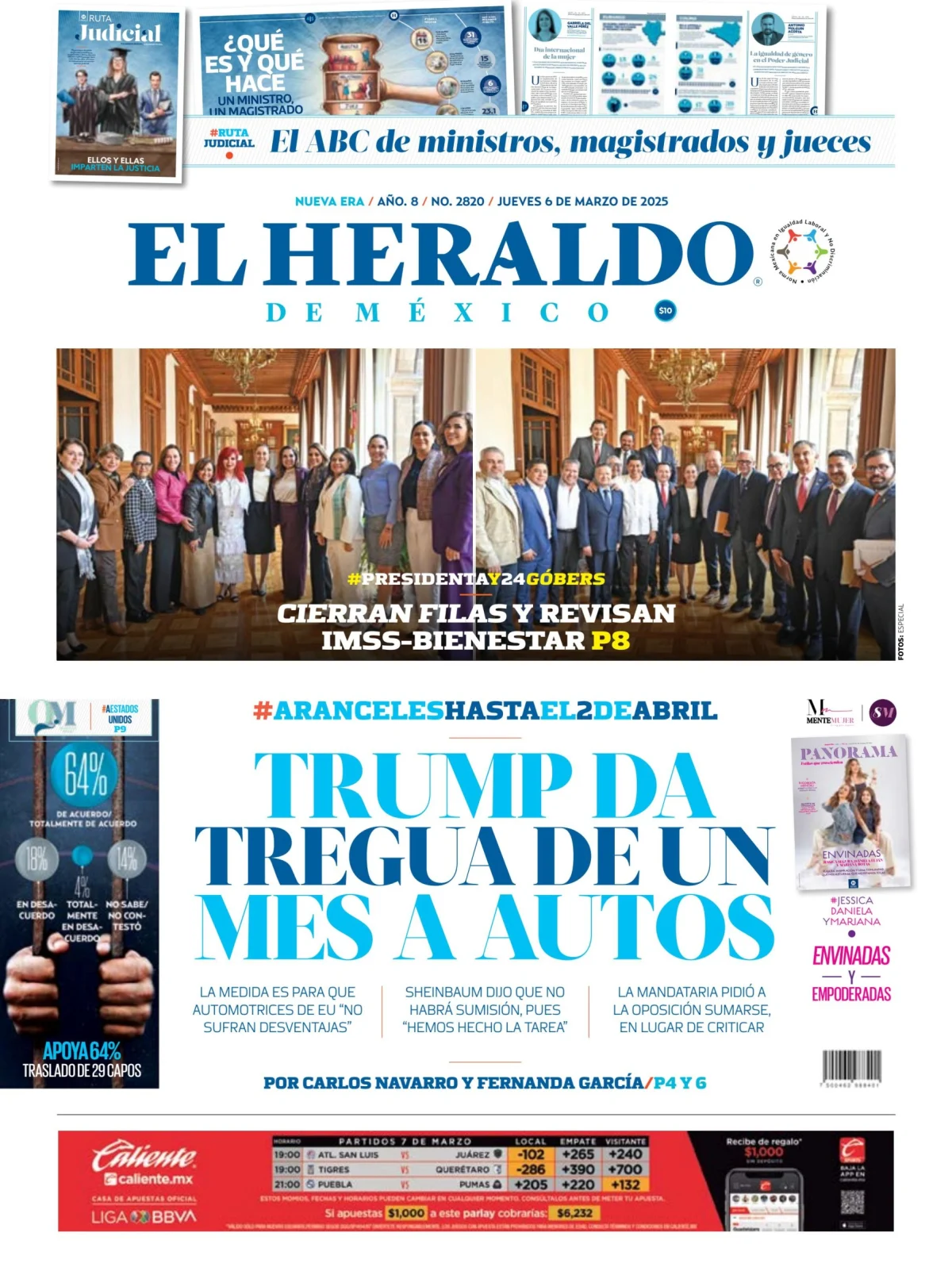 Portada de El Heraldo de Mexico