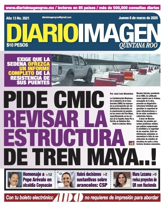Portada de Diario Imagen Quintana Roo