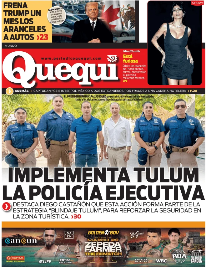 Portada de Quequi (contraportada) del jueves, 6 de marzo de 2025