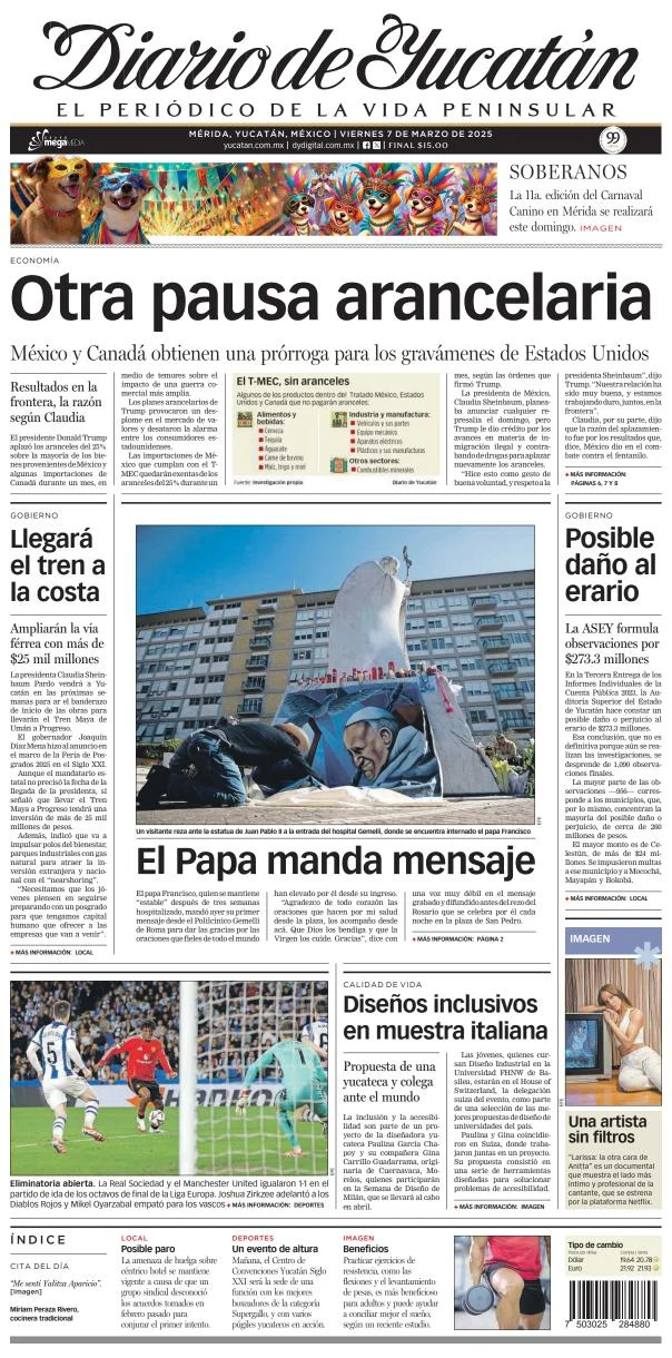 Portada de Diario de Yucatán