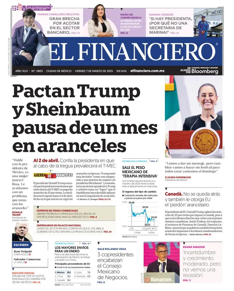 Portada de El Financiero