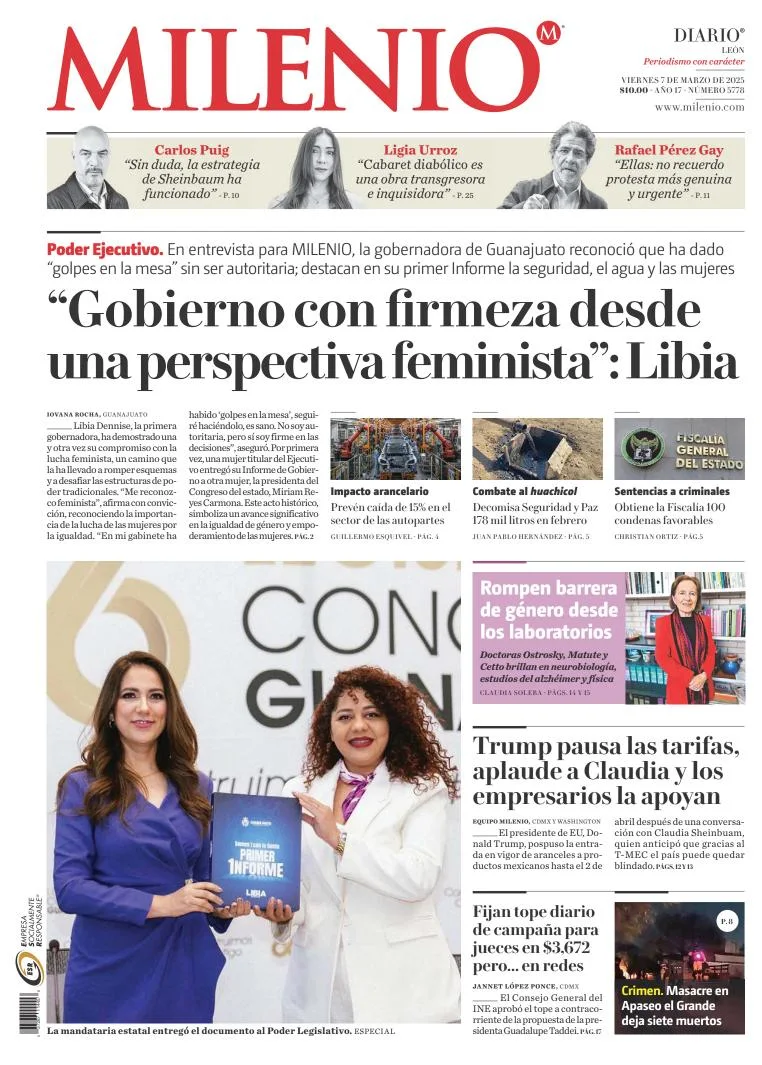 Portada de Milenio Leon del viernes, 7 de marzo de 2025