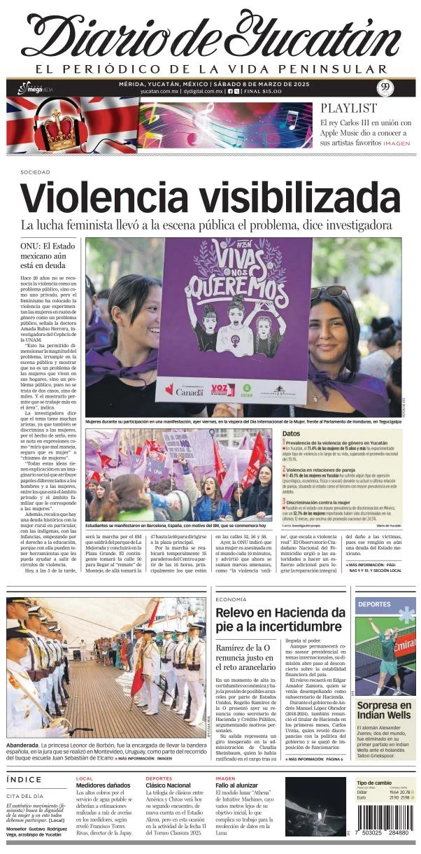 Portada de Diario de Yucatán