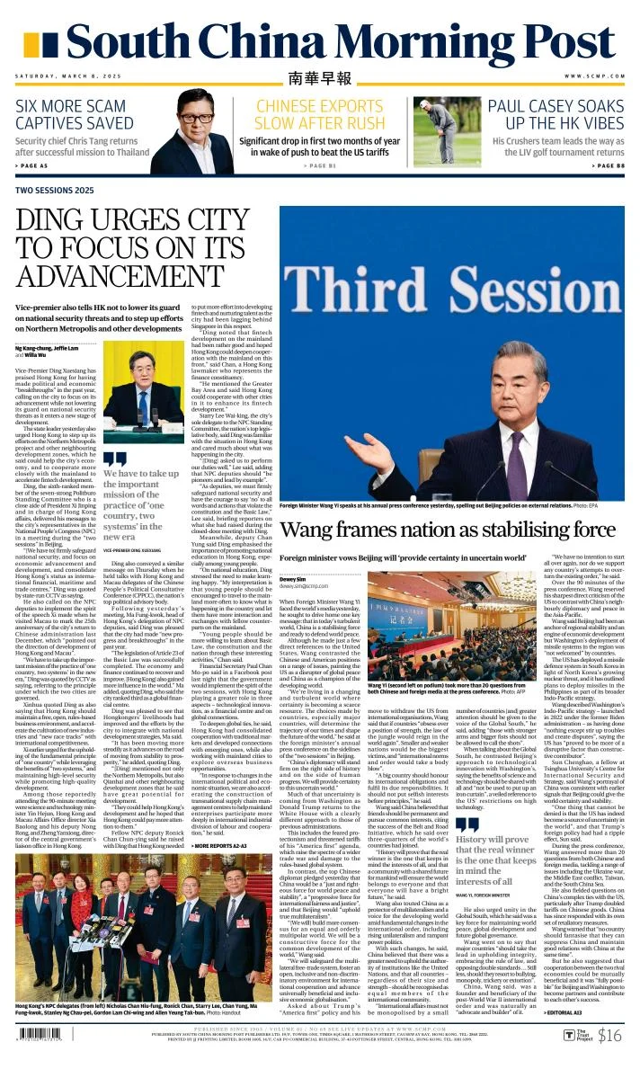 Portada de South China Morning Post