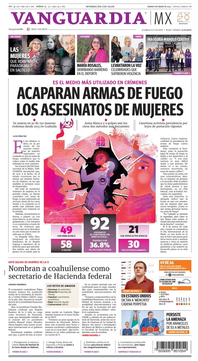 Portada de Vanguardia