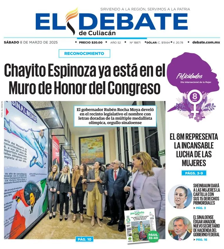 Portada de El Debate de Culiacan