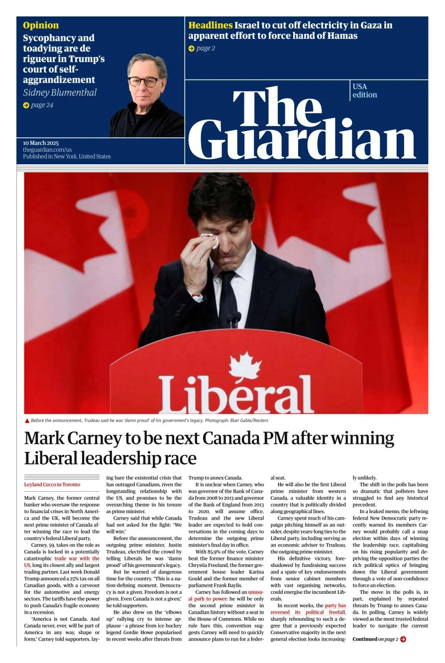 Portada de The Guardian (usa)