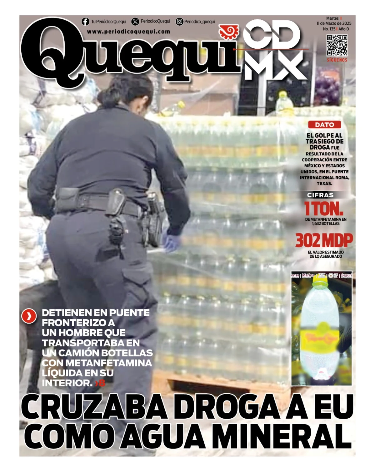 Portada de Quequi CDMX del martes, 11 de marzo de 2025