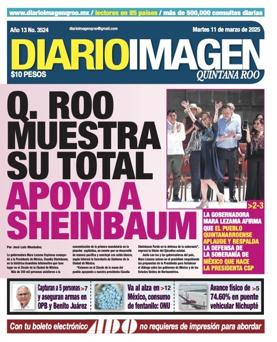 Portada de Diario Imagen Quintana Roo del martes, 11 de marzo de 2025