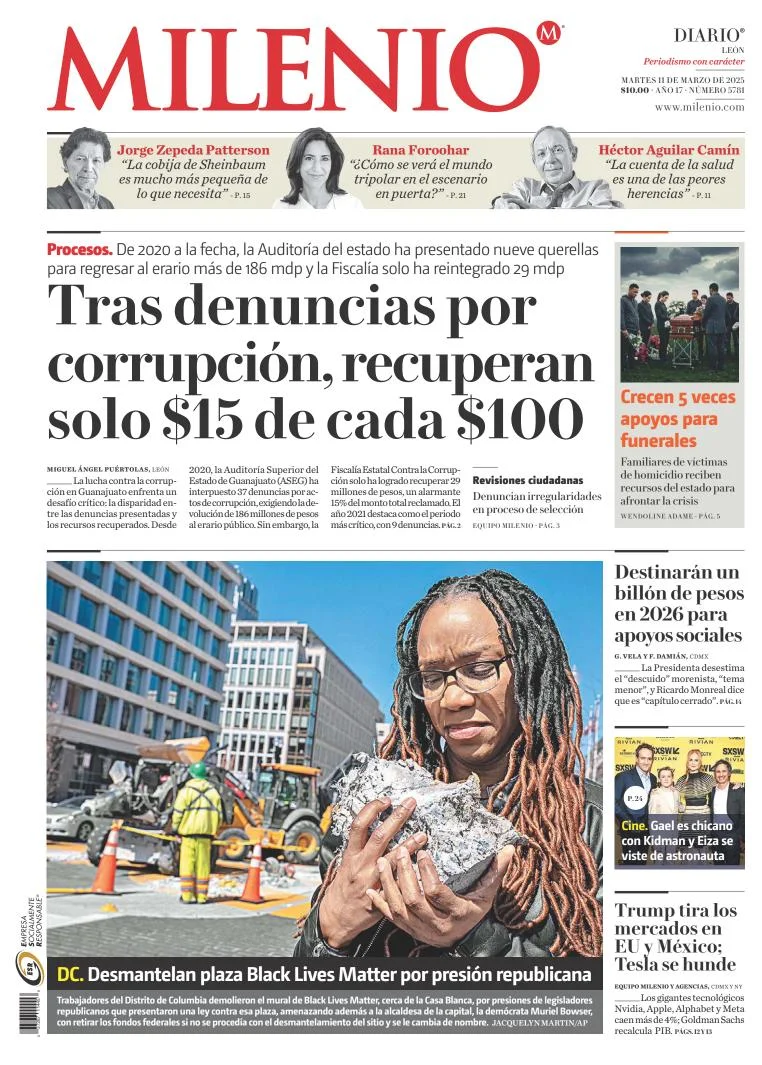 Portada de Milenio Leon del martes, 11 de marzo de 2025