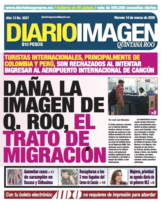 Portada de Diario Imagen Quintana Roo