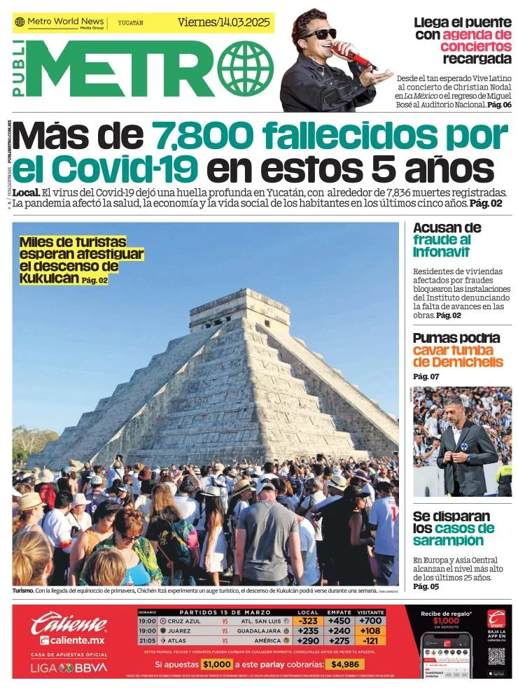 Portada de Publimetro Merida