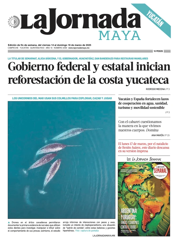 Portada de La Jornada Maya Yucatán del viernes, 14 de marzo de 2025