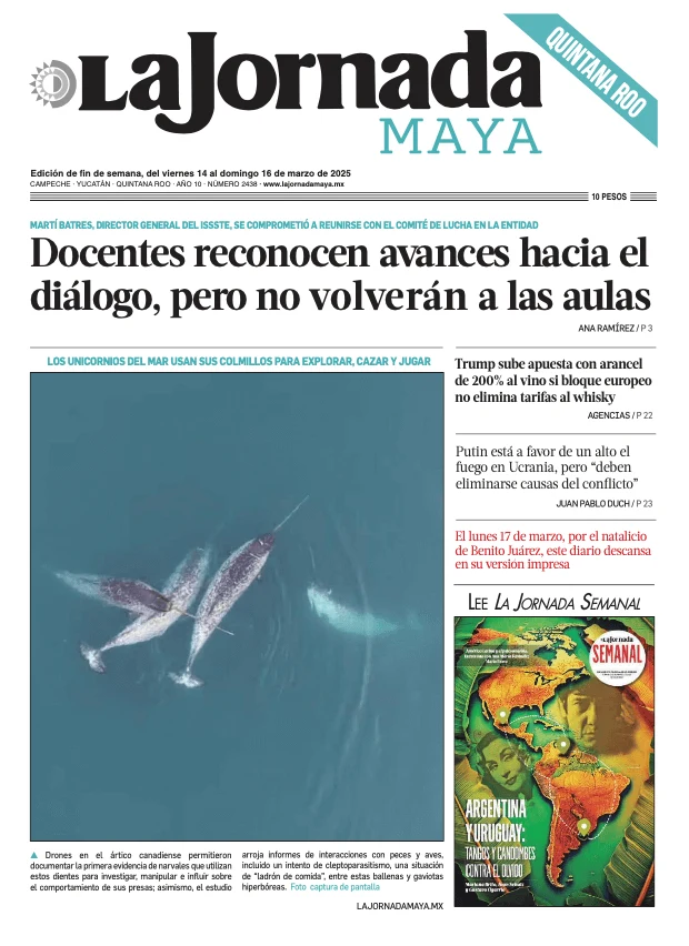 Portada de La Jornada Maya Quintana Roo
