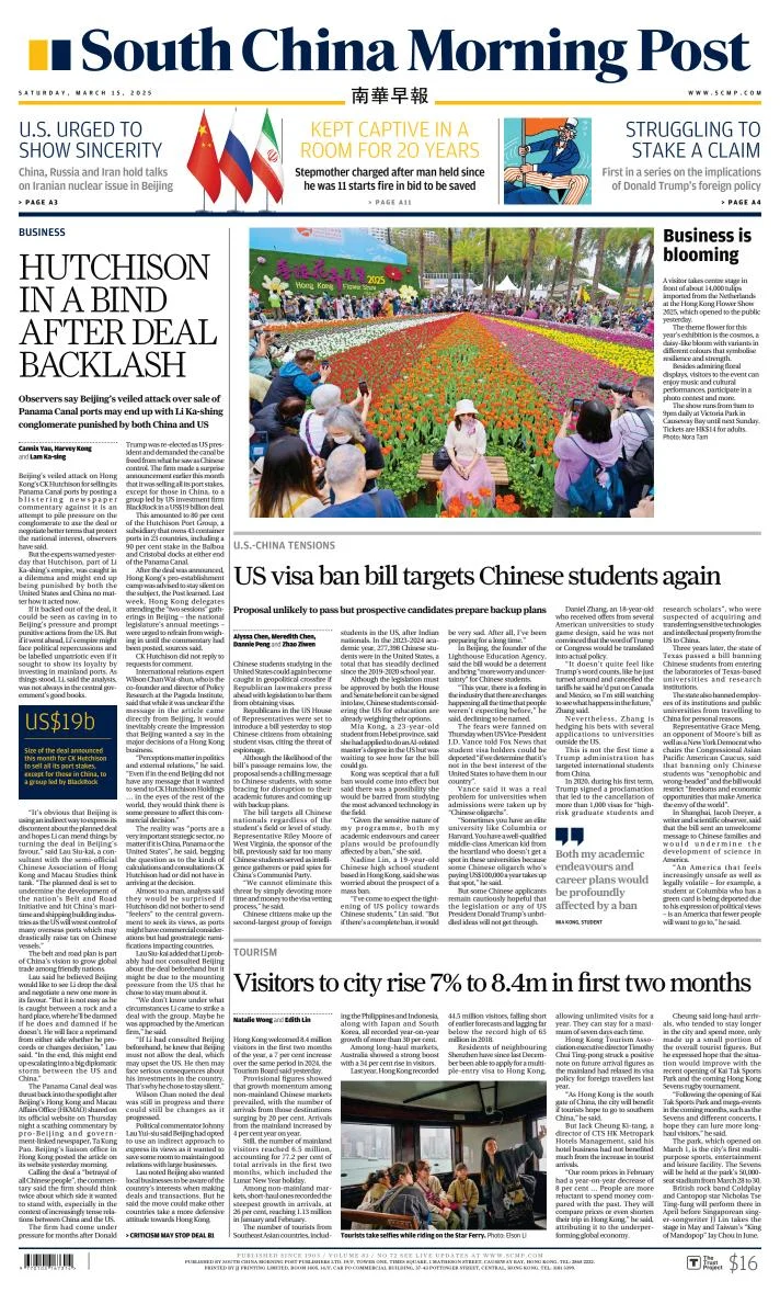 Portada de South China Morning Post