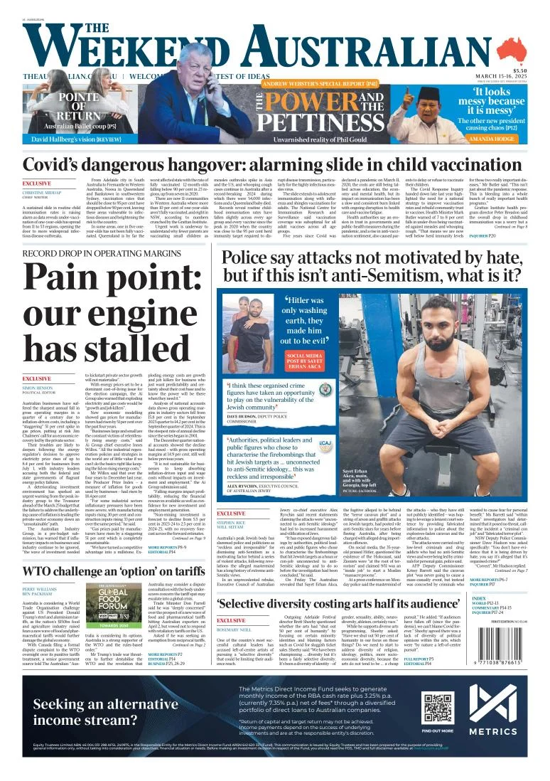 Portada de The Australian
