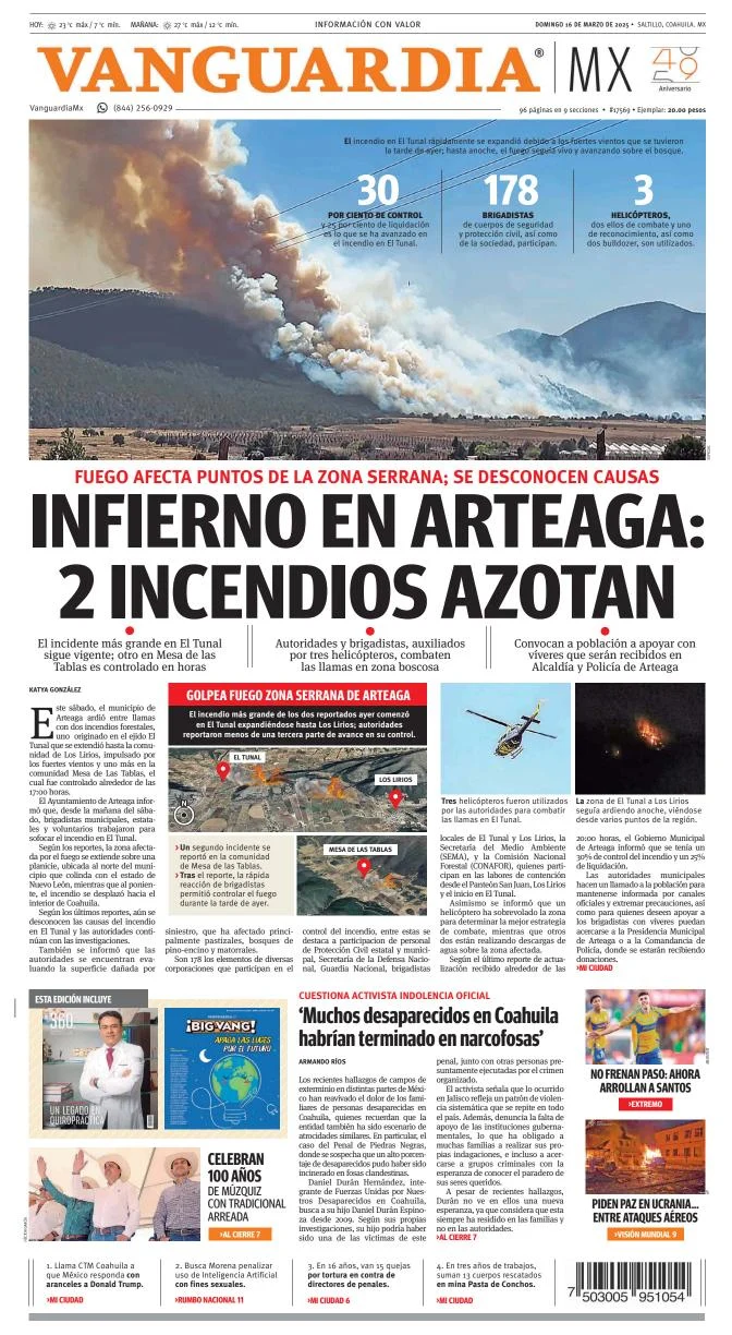 Portada de Vanguardia