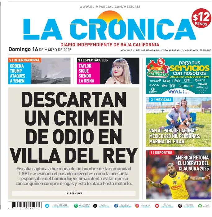 Portada de La Cronica