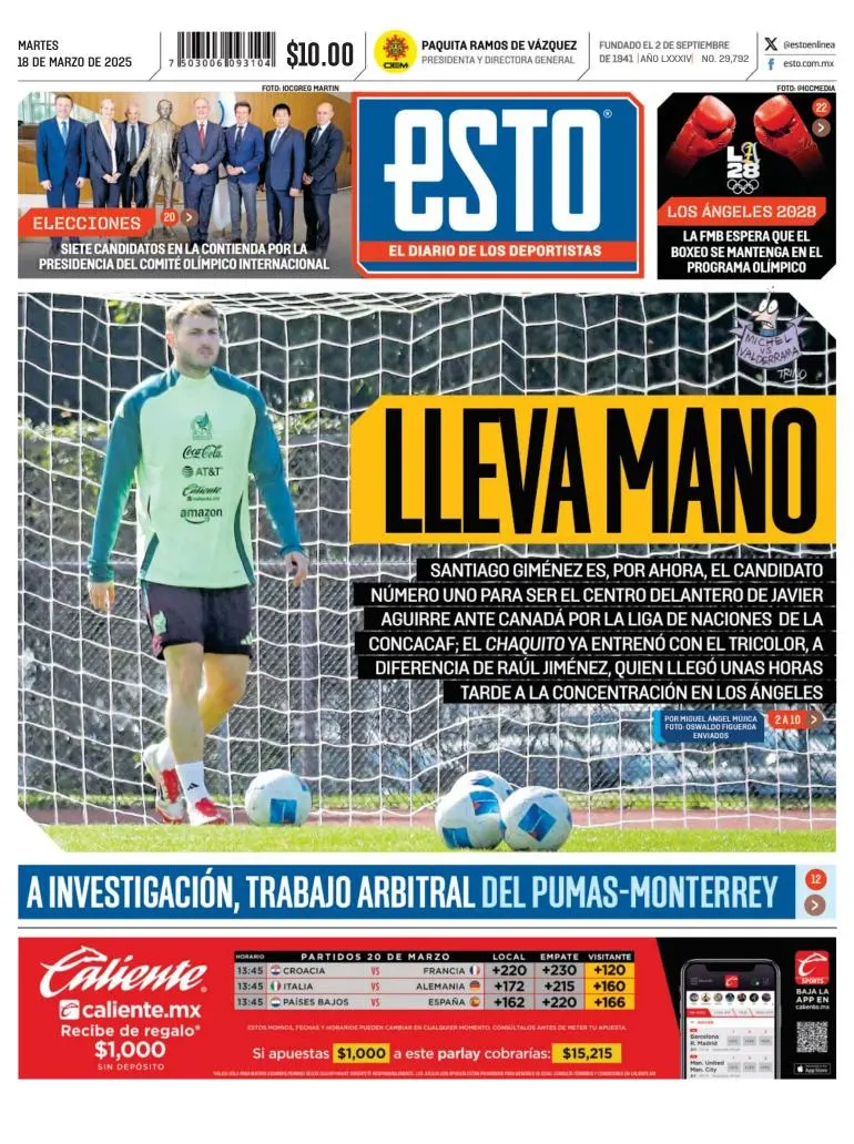 Portada de Esto del martes, 18 de marzo de 2025