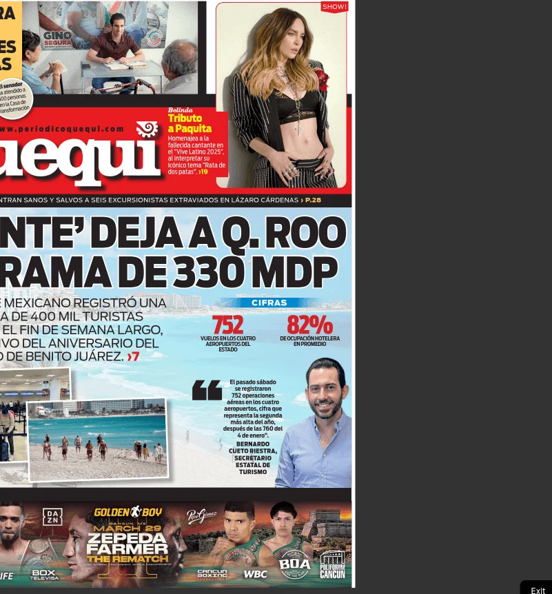 Portada de Quequi (contraportada) del martes, 18 de marzo de 2025