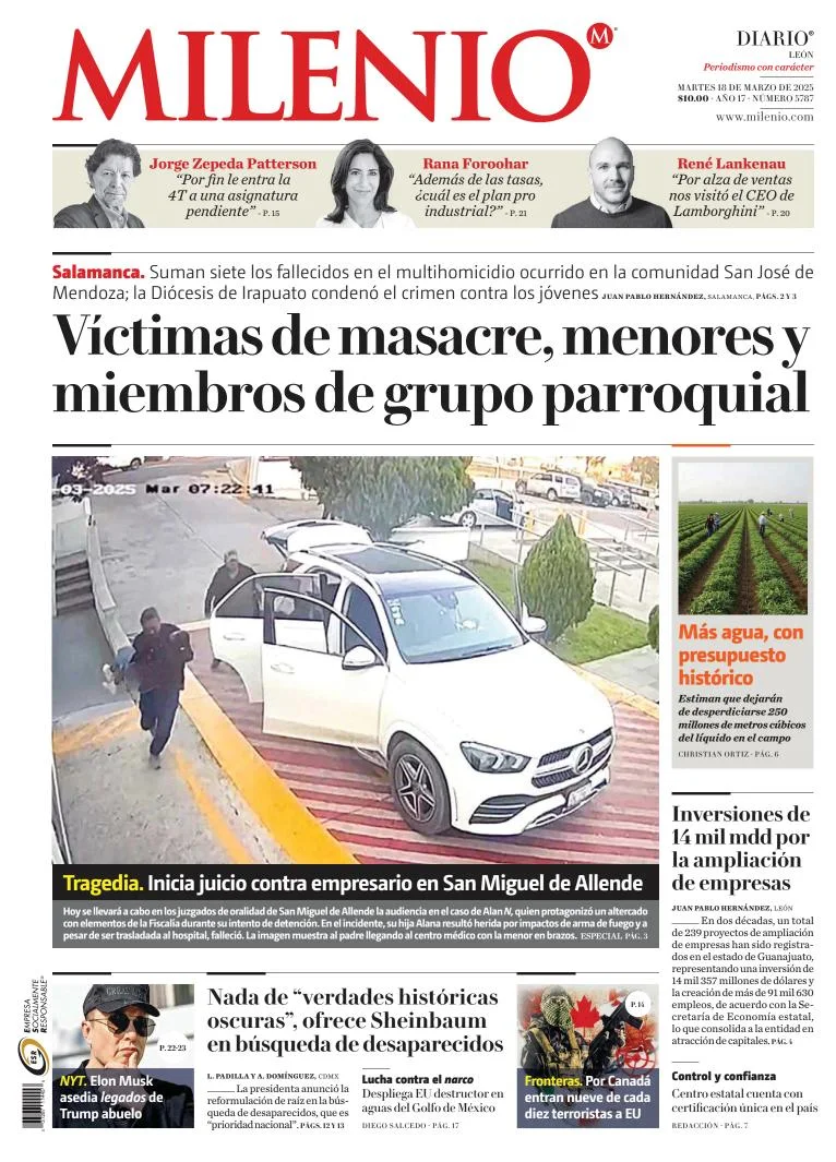 Portada de Milenio Leon del martes, 18 de marzo de 2025