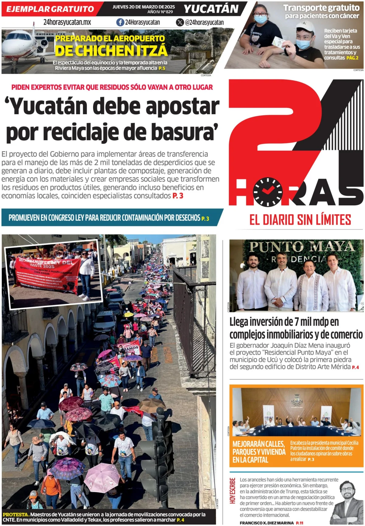 Portada de 24 Horas Yucatan
