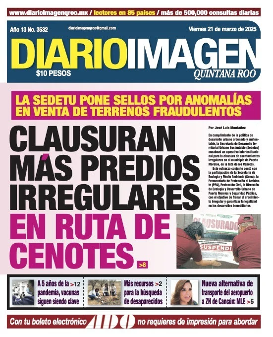 Portada de Diario Imagen Quintana Roo