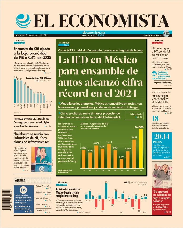 Portada de El Economista