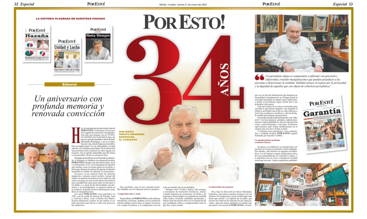 Portada de Por Esto (merida, Yucatan) del viernes, 21 de marzo de 2025