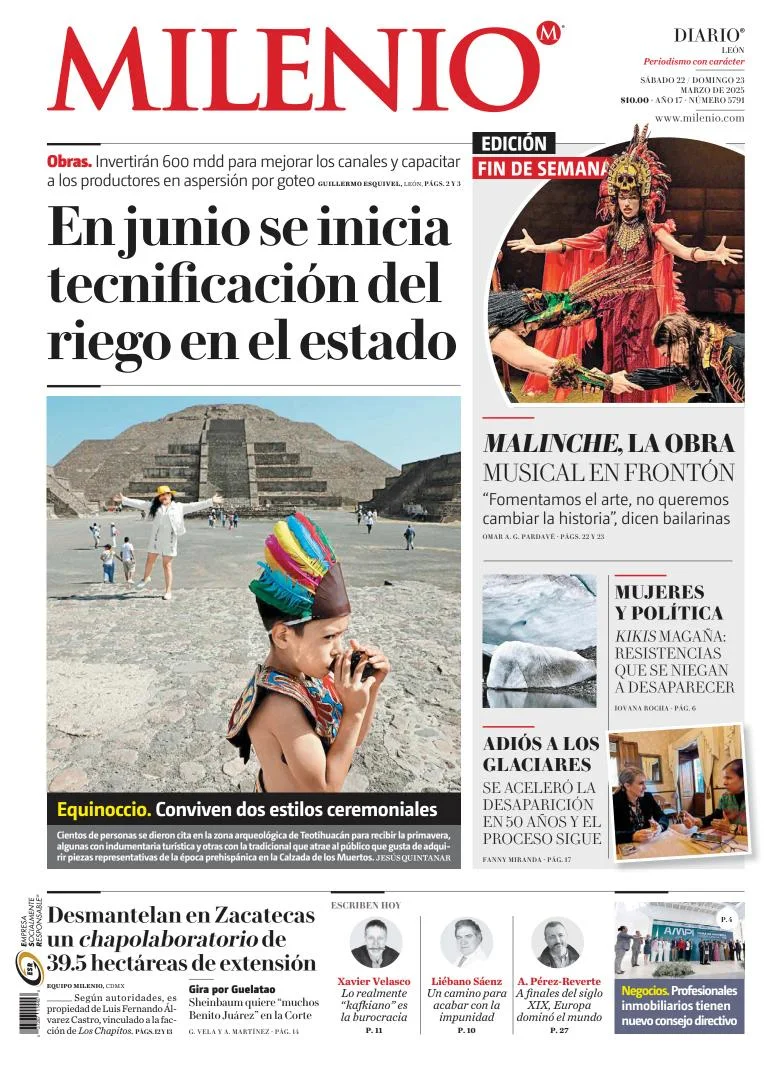 Portada de Milenio Leon del sábado, 22 de marzo de 2025
