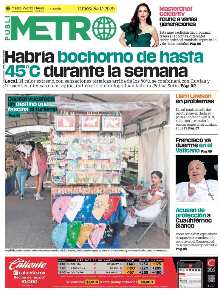 Portada de Publimetro Merida