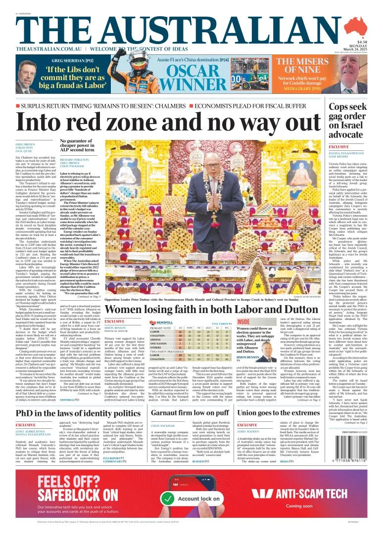 Portada de The Australian