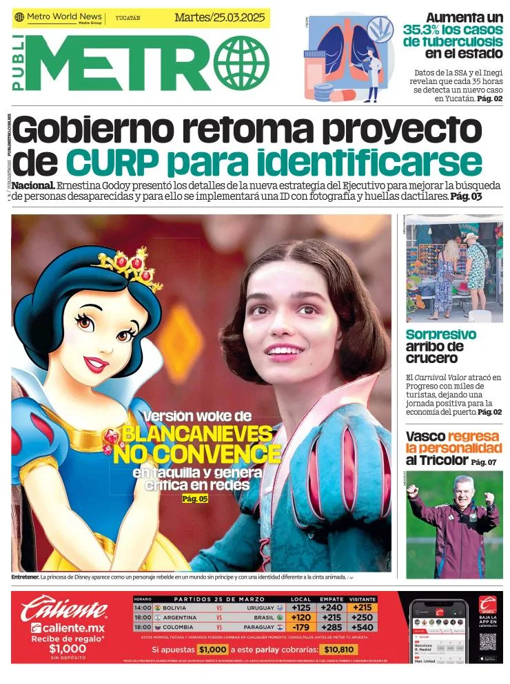 Portada de Publimetro Merida del martes, 25 de marzo de 2025