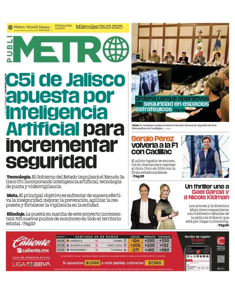 Portada de Publimetro Guadalajara