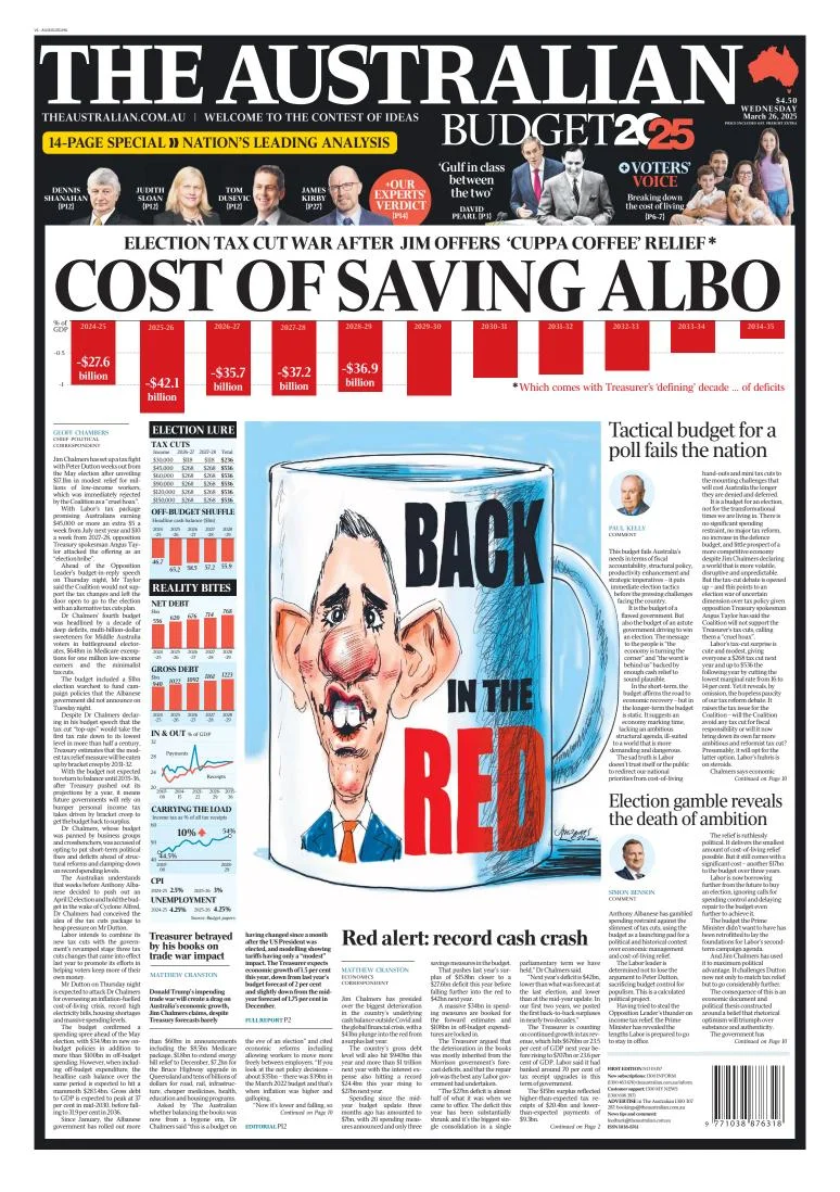 Portada de The Australian
