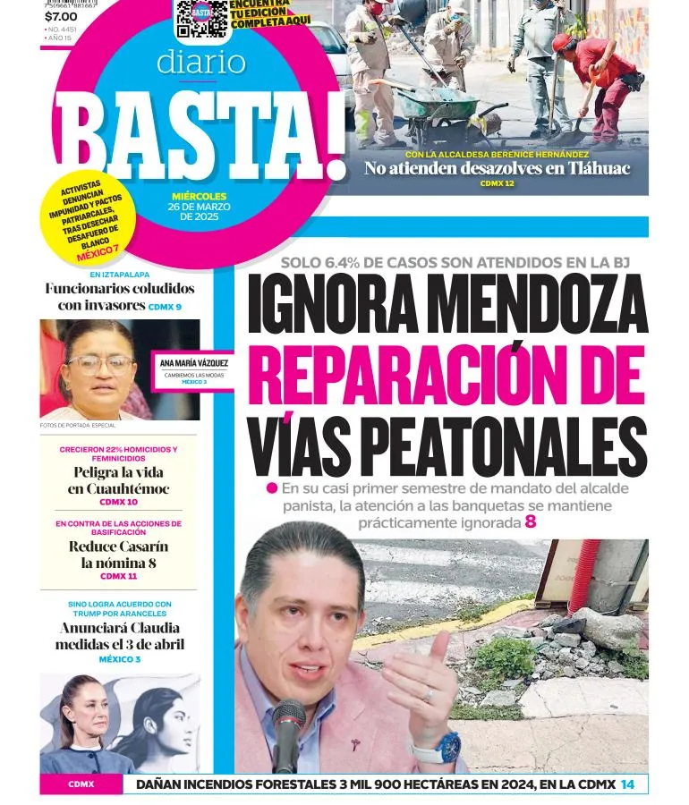 Portada de Basta del miércoles, 26 de marzo de 2025