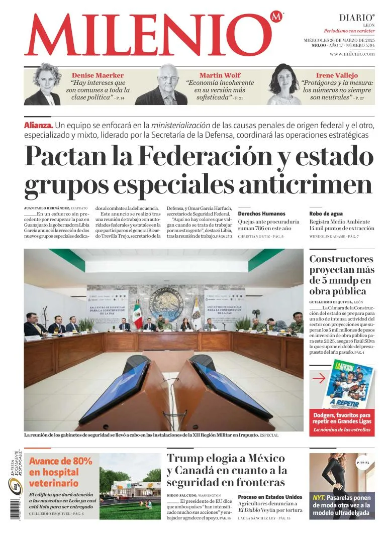 Portada de Milenio Leon del miércoles, 26 de marzo de 2025