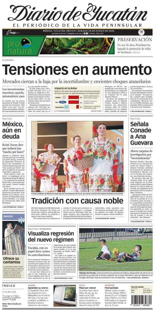 Portada de Diario de Yucatán