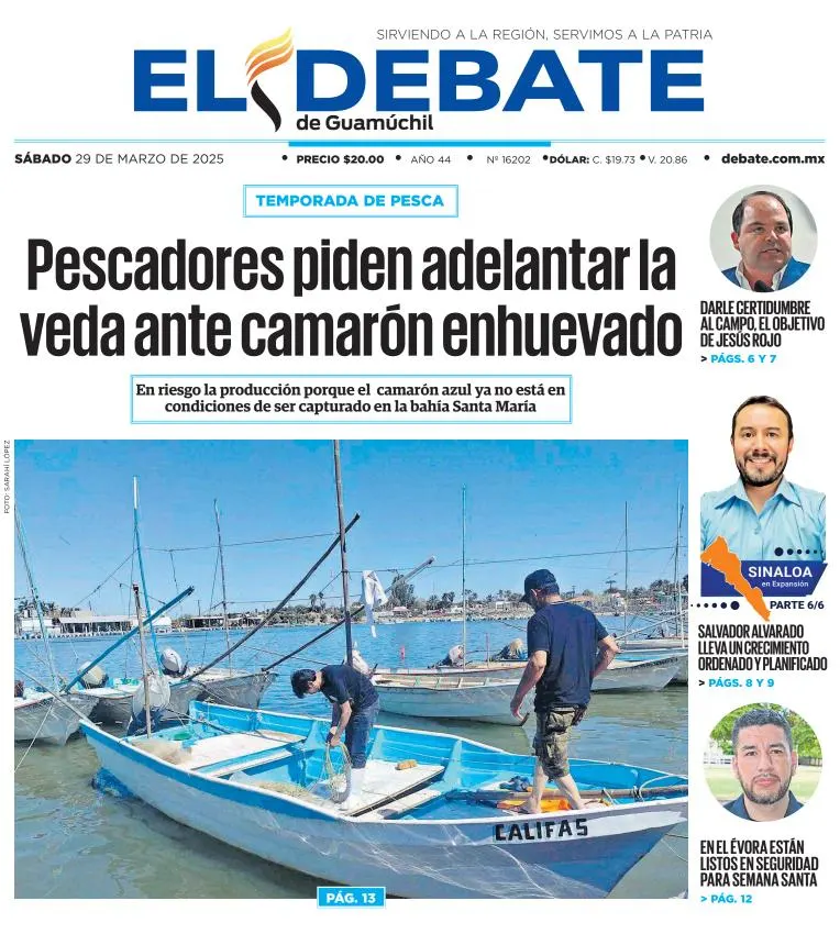 Portada de El Debate de Guamuchil