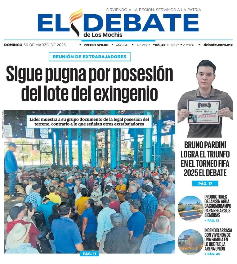 Portada de El Debate de los Mochis