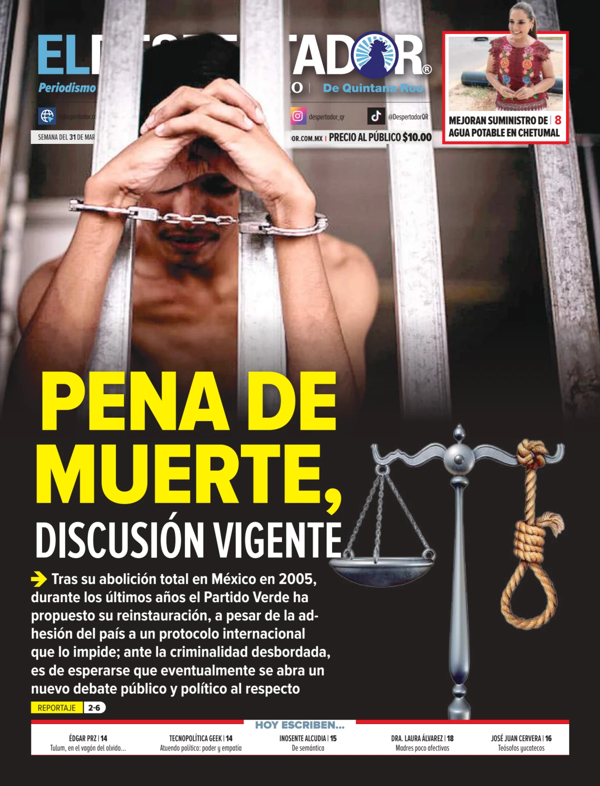 Portada de El Despertador de Quintana Roo