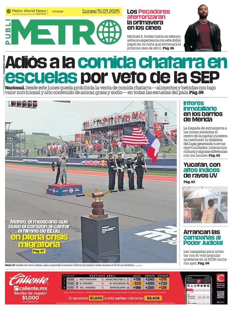 Portada de Publimetro Merida