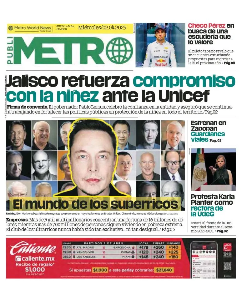 Portada de Publimetro Guadalajara