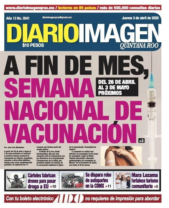 Portada de Diario Imagen Quintana Roo